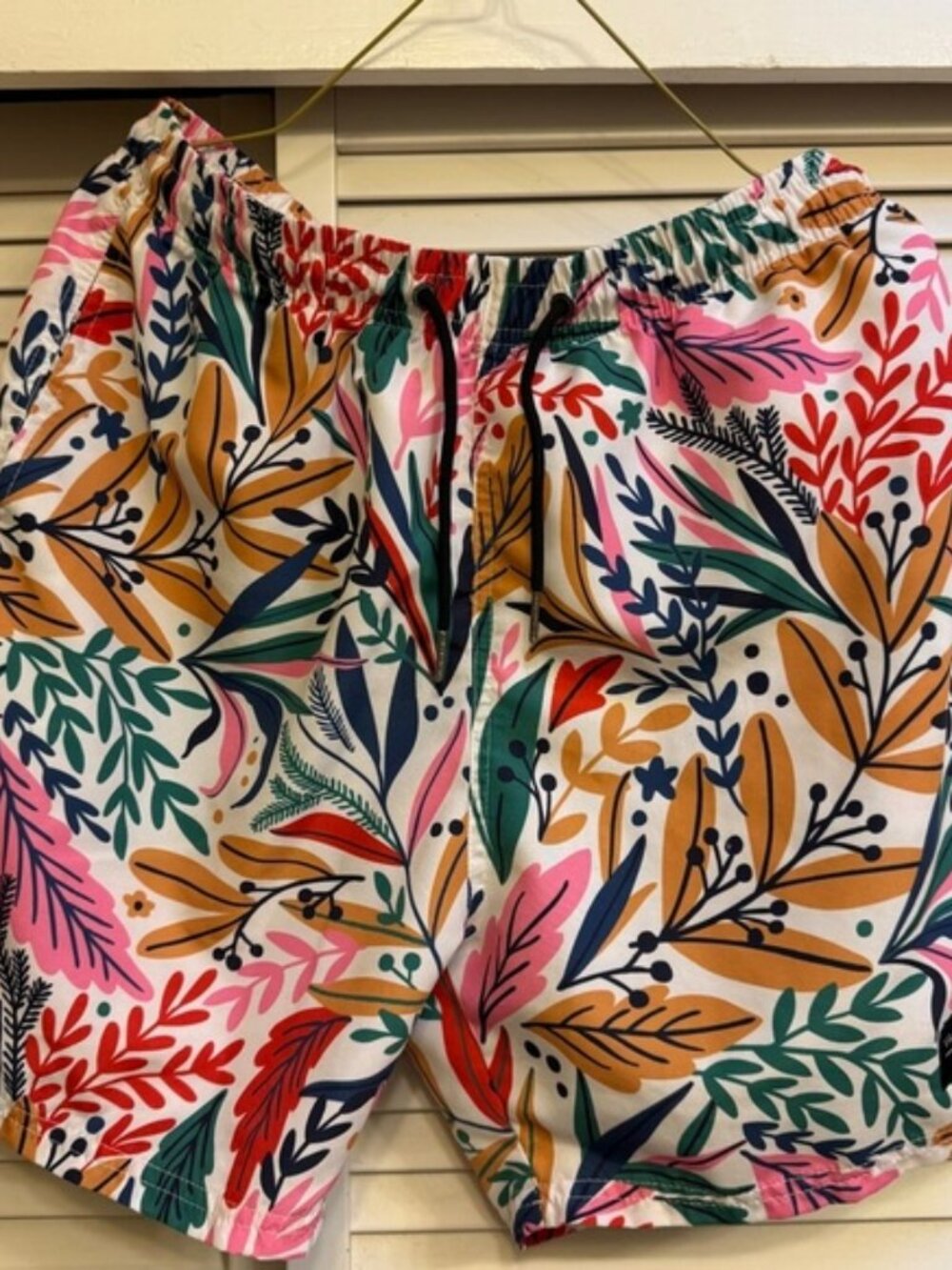 Vacancy Men’s XL Vibrant Pink and Orange Athletic Swim Trunk Shorts